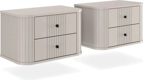 Set noptiere Vesper 56 cm de perete - cașmir / mânere aurii