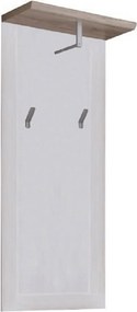 Cuier PROVENSAL, alb/stejar San Remo, PAL infoliat, 59x30x143 cm