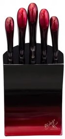Set cutite otel inoxidabil (6 piese) Black Burgundy Metallic Line Berlinger Haus BH-2176