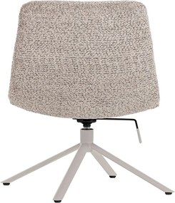 Fotoliu gri deschis pivotant cu tapițerie din țesătură bouclé Soren – WOOOD