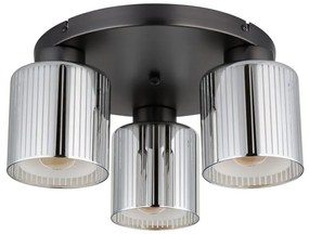 Plafoniera design modern FELICIA 34,5cm negru/crom 16056-3D GL