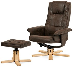 Scaun reglabil cu suport pentru picioare VintageBR3, maro