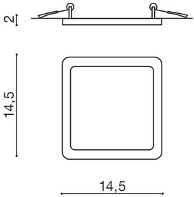 Azzardo AZ2836 - LED Lampă încastrată baie SLIM 1xLED/12W/230V IP44