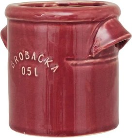 Ghiveci din ceramică glazurată manual 0,5L burgundy, „Brobacka"