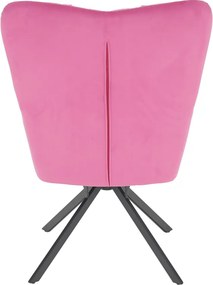 Scaun de design, ţesătură roz, KOMODO