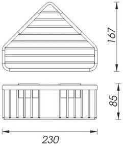 Raft de perete de duș NIMCO Ki 14003-26 KIBO crom lucios