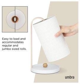 Suport vertical pentru prosoape de bucătărie din hârtie alb din lemn ø 17 cm Bellwood – Umbra