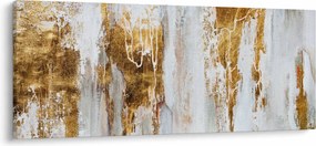 Tablou - Abstract auriu (120x50 cm)