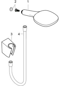 Set para si suport dus Hansgrohe, Raindance Select E, furtun de 160 cm, crom