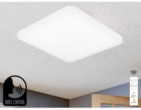 Plafonieră LED dimabilă cu control vocal OPAL LED/48W/230V + telecomandă