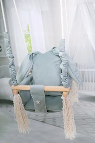 Scaun din lemn pentru copii Grey Bunny
