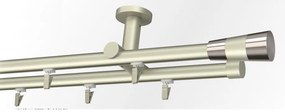 Galerie dubla PRINDERE TAVAN suport universal TEAVA PROFIL -VALEO /19 -CROM MAT (Alege marime: 240 cm)