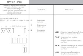 Consola extensibila design LUX Beverly 50-300x130cm