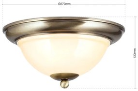 Plafonieră Orion DL 7-675/27 AUSTRIAN OLD LAMP 2xE27/60W/230V bronz/bej