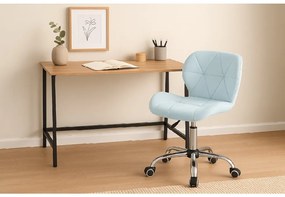 Set pentru birou masa de birou TAYLOR SONOMA 100x50 cm + scaun de birou AVOLA VELVET albastru deschis