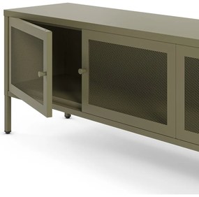 Comodă TV verde din metal 160x50x35 cm Fayna – Marckeric