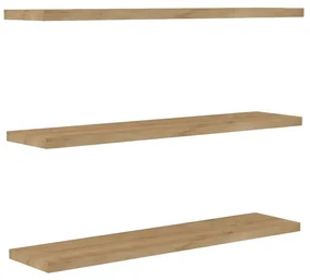 Rafturi de perete cu aspect de lemn de stejar 3 buc. Boss - Kalune Design