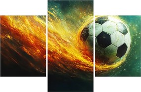 Tablou - Minge de Fotbal în Zbor (90x60 cm)