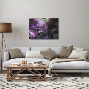 Tablou pe sticlă - Grădină mistică (70x50 cm)