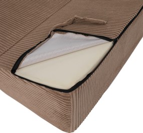 Saltea pliabilă/fotoliu extensibil, 2 in 1, maro deschis, PELOS