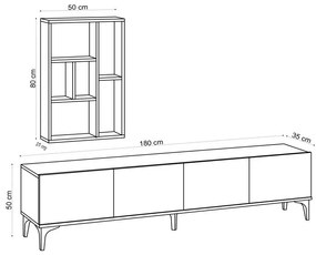 Comoda TV Turid - Sapphire Oak