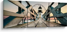 Tablou - pe dig (cu ceas) (90x30 cm)