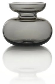 Vază gri deschis din sticlă lucrată manual (înălțime 9 cm) Inu – Zone