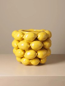 Vaza decorativa, din ceramica, Lemons