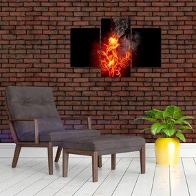 Tablou - Trandafiri în foc (90x60 cm)