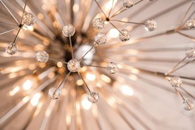 Candelabru LUX design modern DUNKIRK nichel lucios, cu 16 surse de lumina