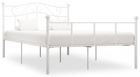Cadru de pat, alb, 120 x 200 cm, metal