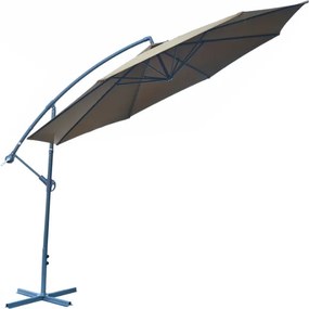 Umbrelă metalică ø 350 cm - maro