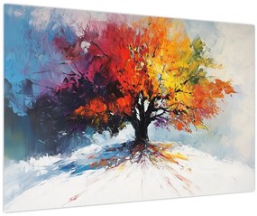 Tablou - Copac multicolor (90x60 cm)
