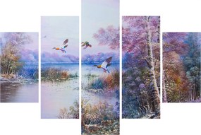 Tablou - Sosirea toamnei, pictură în ulei (150x105 cm)