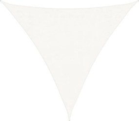 vidaXL Pânză parasolar din HDPE triunghiulară 3,6x3,6x3,6 m, alb