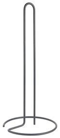 Suport vertical pentru prosoape de bucătărie din hârtie negru mat din oțel ø 14 cm Lava – Metaltex