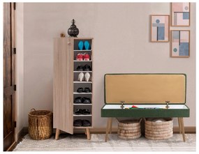 Mobilier Hol Beside 1 (stejar sonoma + verde) . 1093984