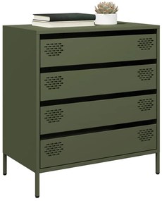 vidaXL Dulap, verde măsliniu, 68x39x73,5 cm, oțel laminat la rece
