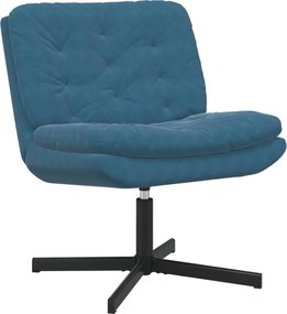 vidaXL Scaun Relaxant Rotativ albastru 63 x 75 x 76 cm Catifea