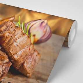 Fototapet autoadeziv steak de vită la grătar