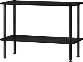 Etajeră neagră cu aspect de lemn de stejar 80x54,5x35 cm Teidi – noo.ma