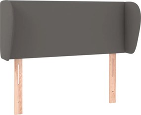 vidaXL Tăblie de pat cu aripioare gri 93x23x78/88 cm piele ecologică