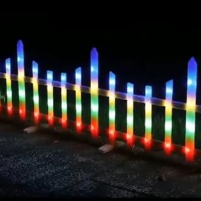 Gard decorativ de Craciun, 160 Leduri, 3 metri, interconectabil, diverse culori