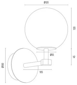 Aplica de perete design minimalist Aruba