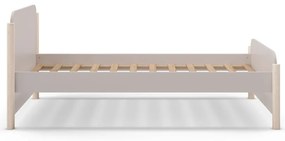 Pat pentru copii crem din lemn de pin 90x190 cm Enola – Marckeric