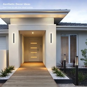 Brilagi - LINEAR Aplică LED de perete pentru exterior, 12W, 230V, 4000K, IP65, antracit