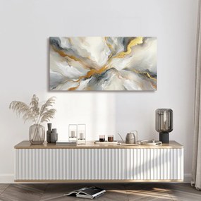 Tablou abstract energie aurie