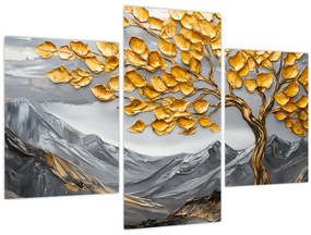 Tablou – Arbore cu frunze aurii (90x60 cm)