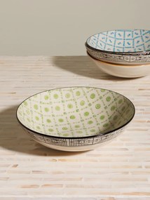 Set 4 farfurii adânci din ceramică, model asortat, Rhapsody, Ø19 cm