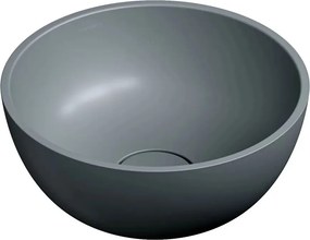 Lavoar pe blat Omnires Shell M+ finisaj gri cenusa mat 35 cm